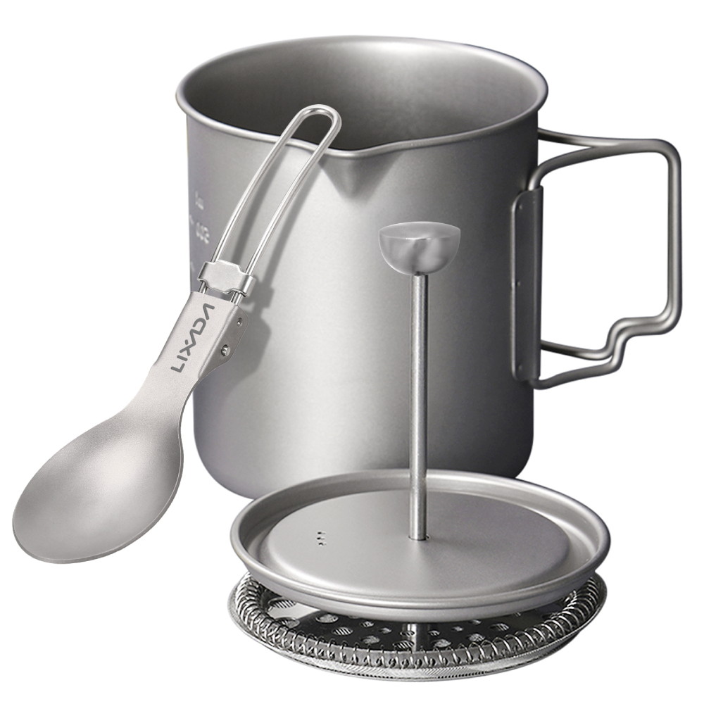 Outdoor Coffee Equipment - Lixada 750ml Titanium Coffee Cup Mug