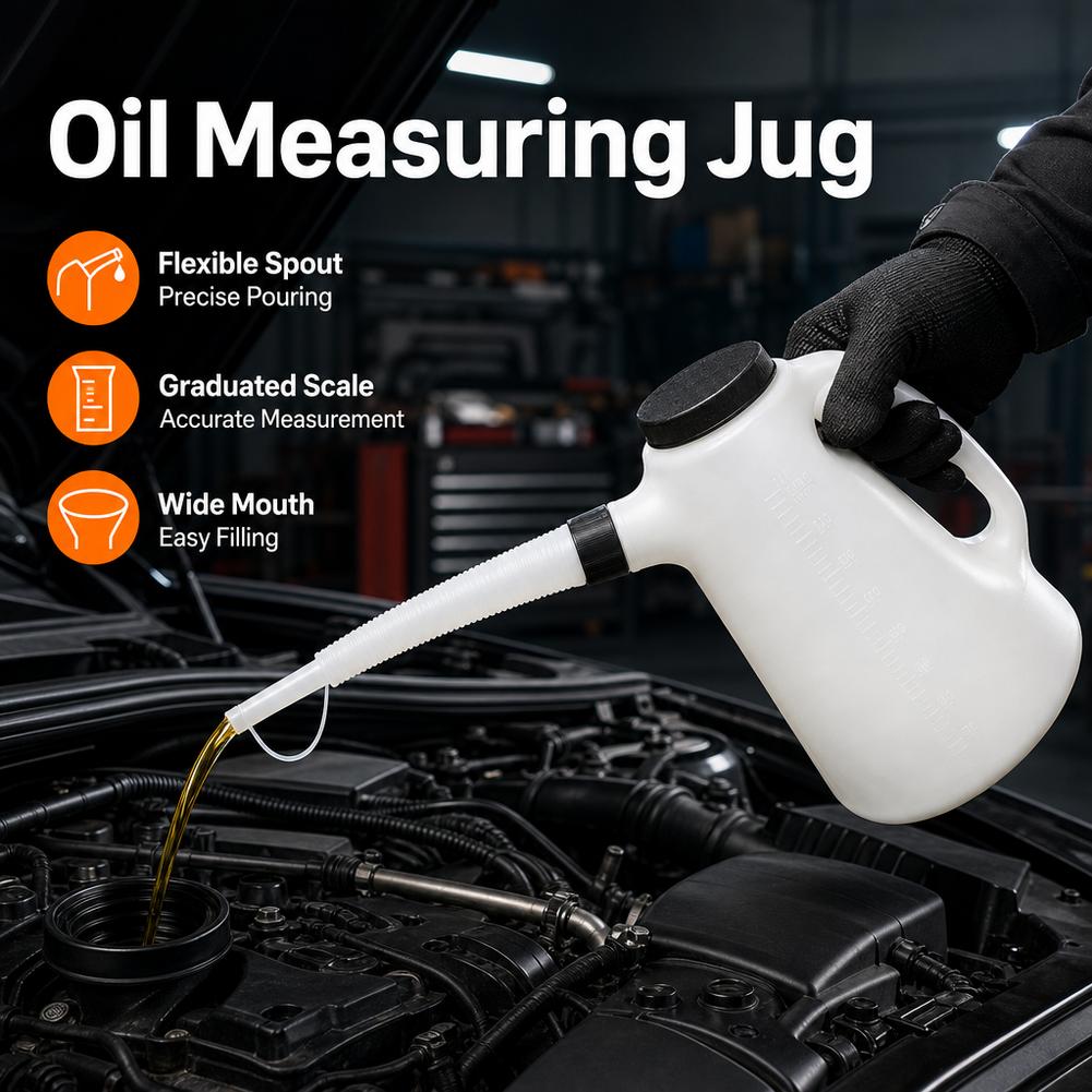 Bean Hopper Lid - 5L Oil Measuring Jug Flexible Spout