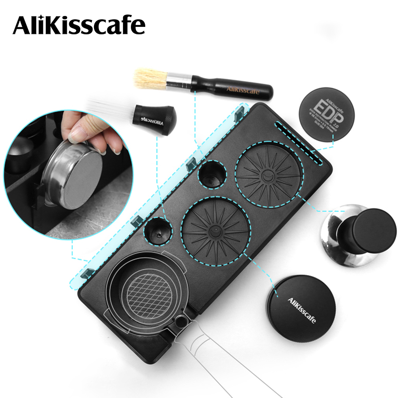 Espresso Tamper Set - AliKisscafe Coffee Tamping Station Portafilter Holder