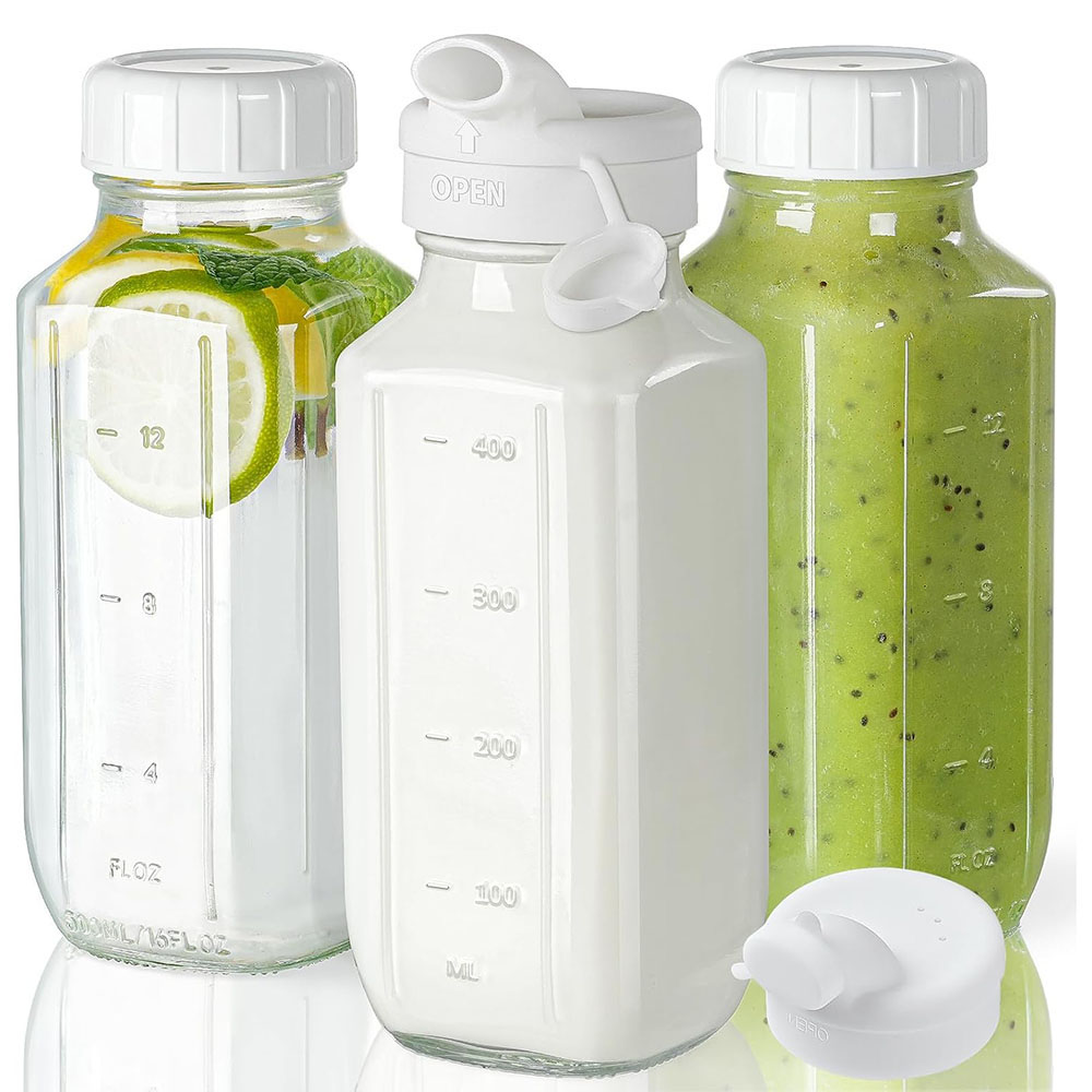Glass Juice Bottles with Lids, - Bean Hopper Lid review and price