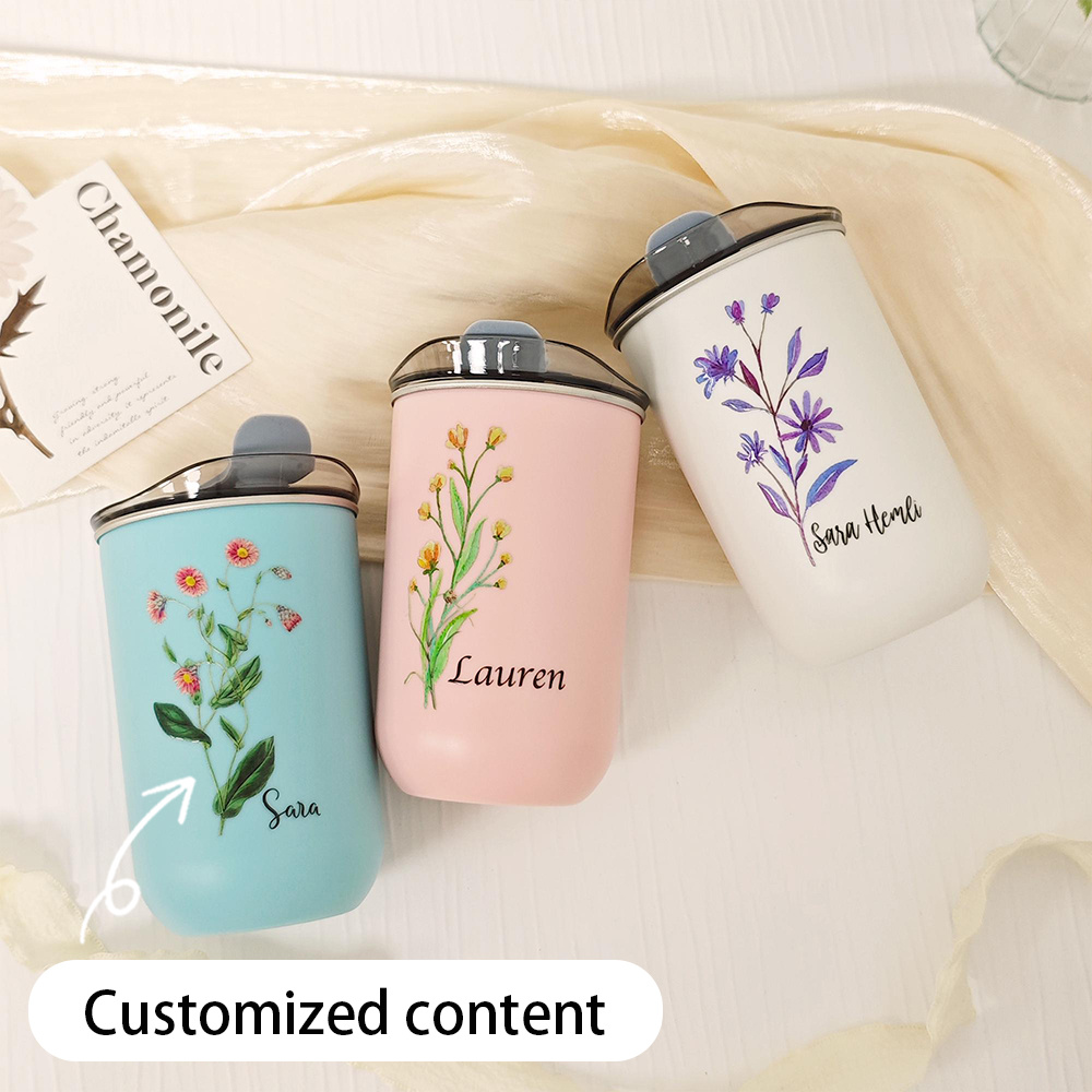 Custom Birth Flower Stainless  - Outdoor Coffee Equipment review and price