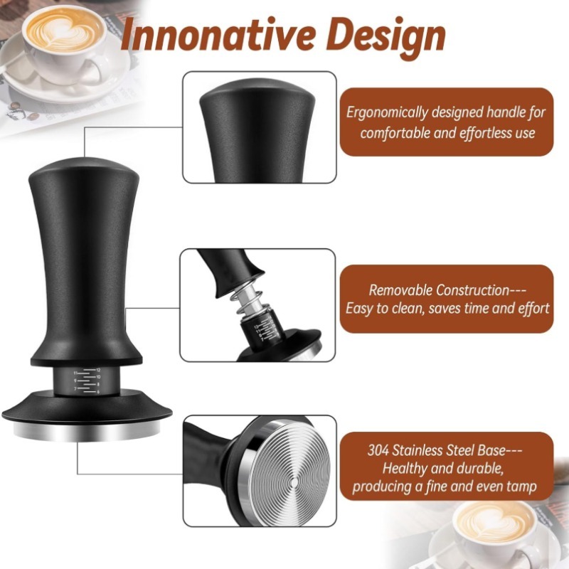 51/ 53/58mm Black Coffee Hand  - Espresso Tamper Set review and price