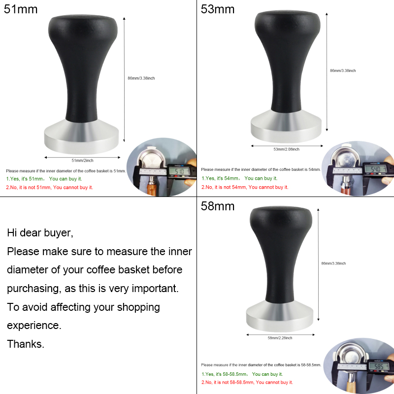 51mm/53mm/58mm Espresso Tamper - Espresso Tamper Set review and price