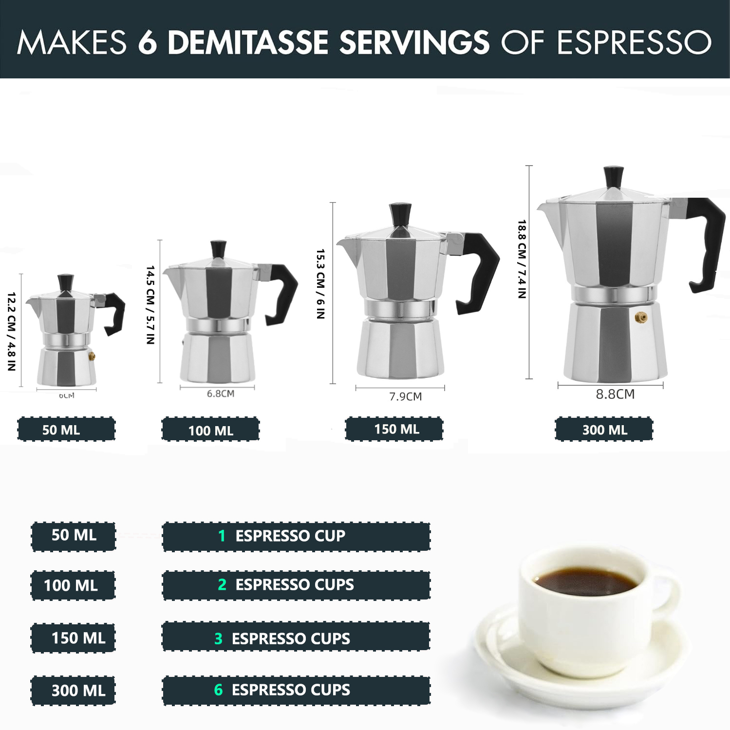 Classic Aluminum Moka Pot 50-3 - Coffee Equipment Accessories review and price