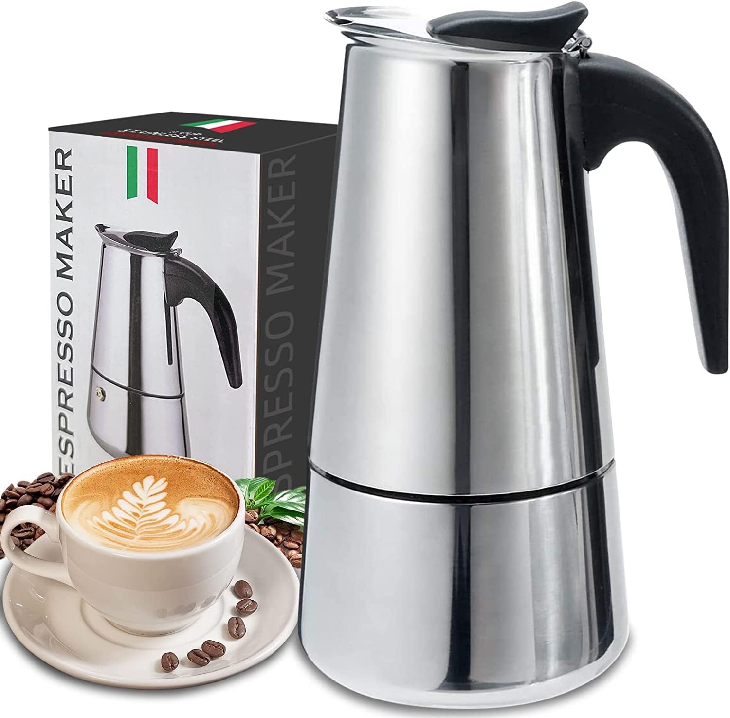 4/6/9 Cups Moka Pot Caffe Mach - Coffee Equipment Accessories review and price