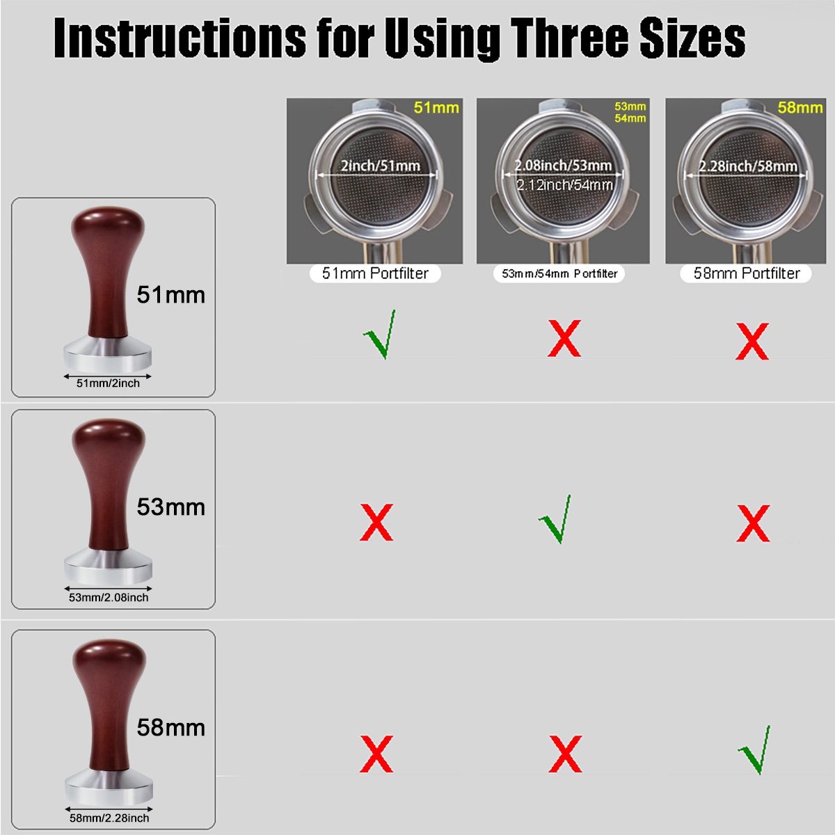 51mm 53mm 58mm Espresso Tamper - Espresso Tamper Set review and price