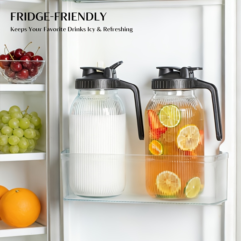 2PCS Glass Mason Jar Pitcher L - Bean Hopper Lid review and price