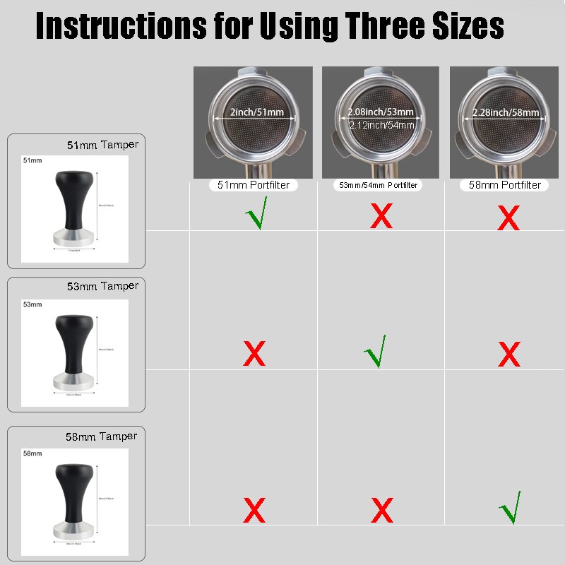 1PC 51/53/58mm Espresso Tamper - Espresso Tamper Set review and price