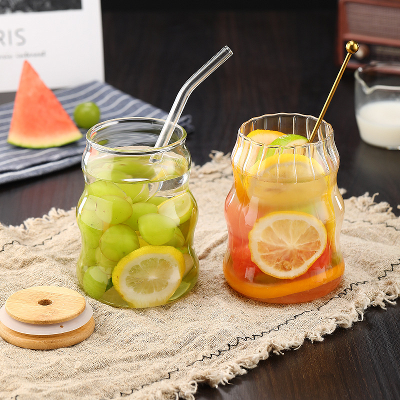 500ml Glass Tumbler with Straw - Bean Hopper Lid review and price