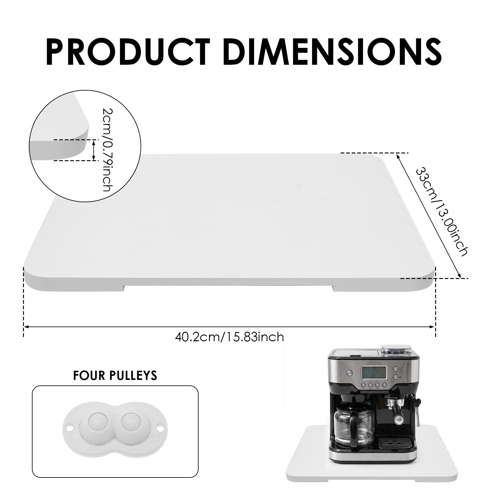 Kitchen Appliance Sliding Tray - Coffee Equipment Tray review and price