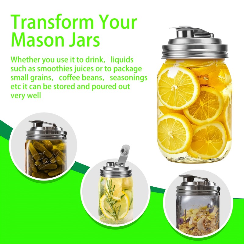 1/2Pack Mason Jar Stainless St - Bean Hopper Lid review and price