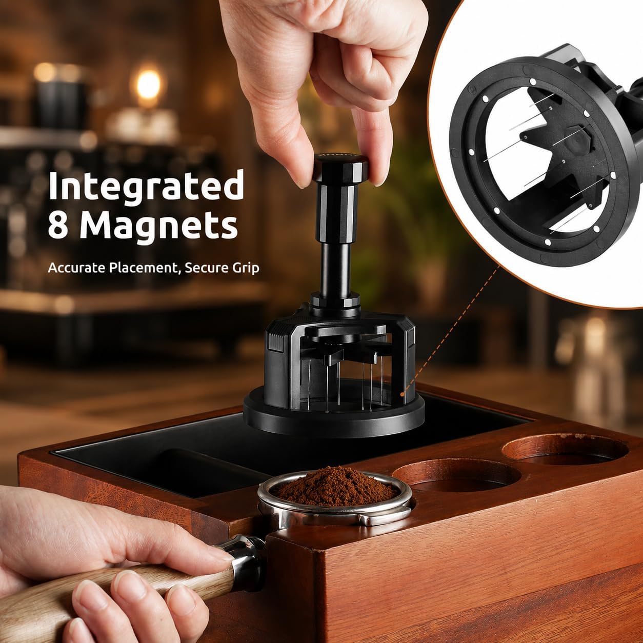 51/53/58mm Coffee WDT Tool Mag - Espresso Tamper Set review and price